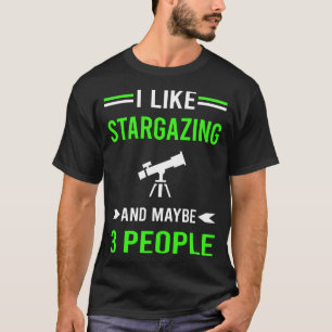 Green 3 People Stargazing Stargaze T-Shirt