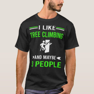 Green 3 People Tree Climbing Climber T-Shirt