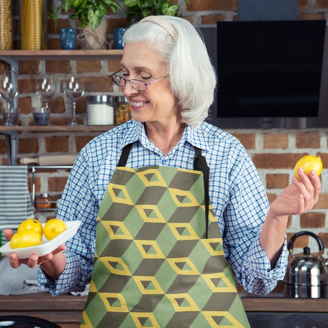 Green 3d Squares Apron (Creator Uploaded)