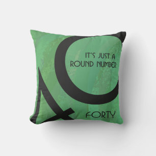 Green 40 Decade Birthday Cushion