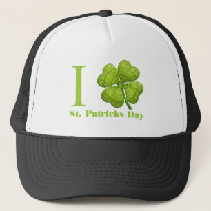 Green 4 Leaf Shamrock Trucker Hat
