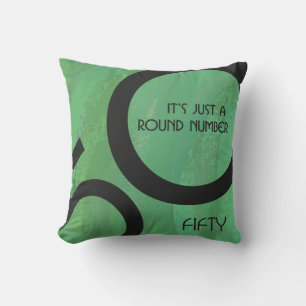 Green 50 Decade Birthday Cushion