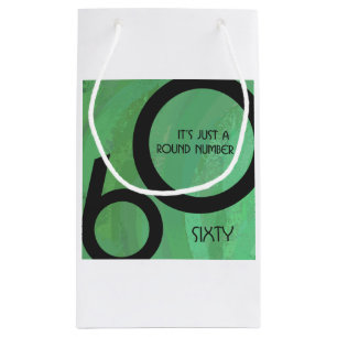 Green 60 Decade Birthday Small Gift Bag