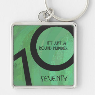 Green 70 Decade Birthday Key Ring