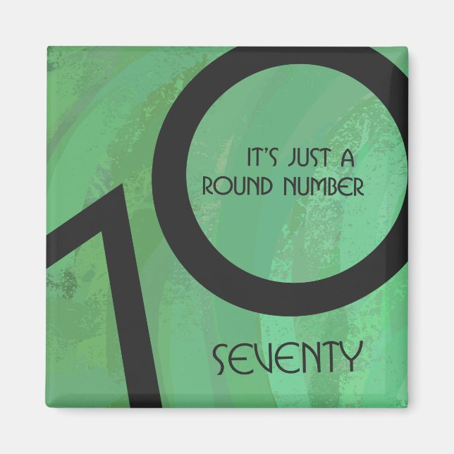 Green 70 Decade Birthday Magnet (Front)