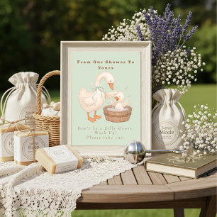Green A Silly Goose From Our Shower To Yours Sign Invitation