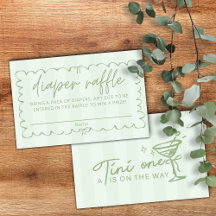 Green A Tini One Baby Shower Diaper Raffle