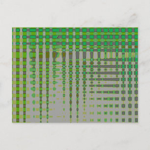 Green Abstract Art 1003 Postcard