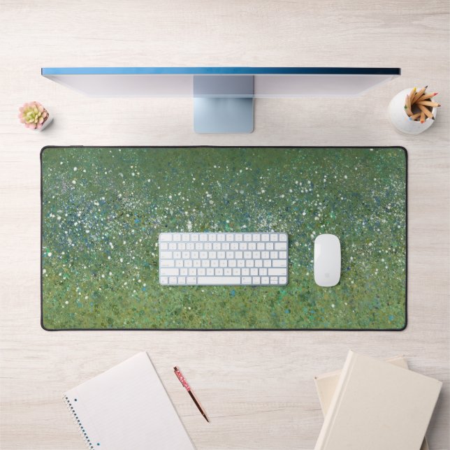 Green Abstract Art Desk Mat (Office 1)