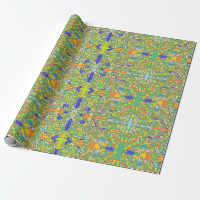 green abstract art Italian look Wrapping Paper (Unrolled)