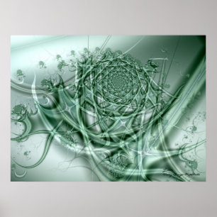 Green Abstract Art Poster