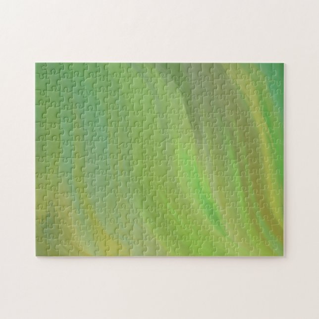 Green Abstract Brush Strokes Gradient Ombre Jigsaw Puzzle (Horizontal)