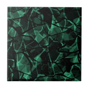 green abstract ceramic tile