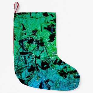 Green abstract christmas stocking,Sweet eco green Small Christmas Stocking