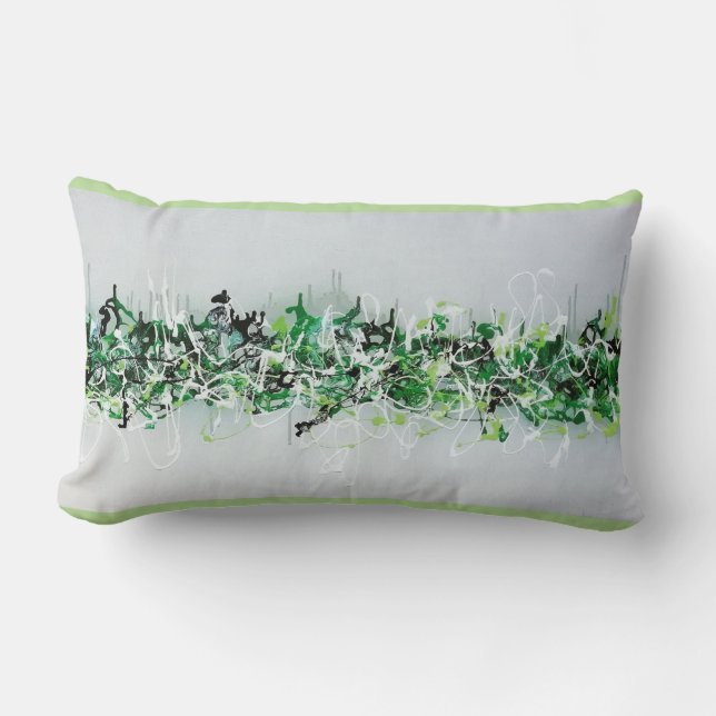 Green Abstract Cushion (Front)