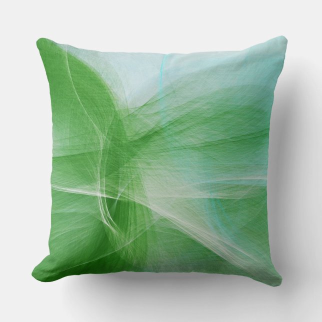 Green Abstract Cushion (Front)