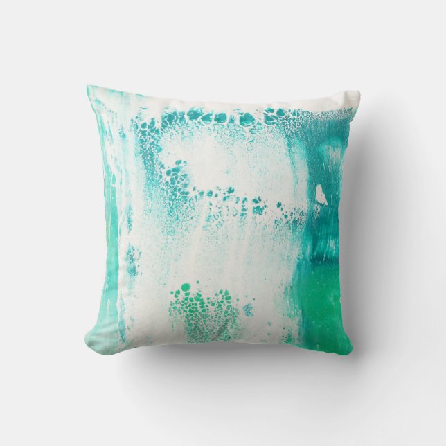 Green Abstract Detail Cushion (Front)