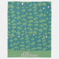 Green Abstract Floral Vines Pattern Personalised