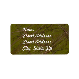 Green Abstract Fractal Address Sticker