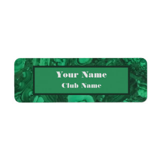 Green Abstract Gem & Mineral Club Field Gear Return Address Label