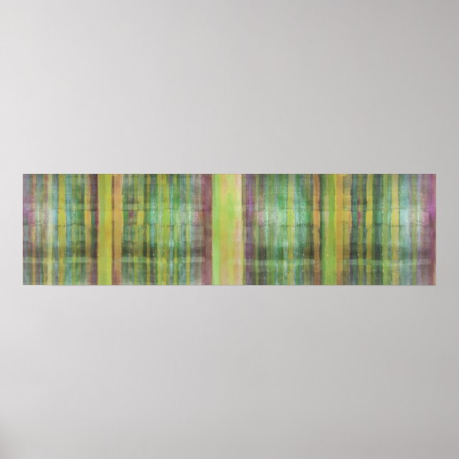 Green Abstract Modern Art Poster Print (Front)