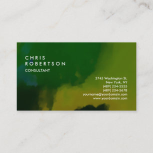Green Abstract Modern Creative Business Card