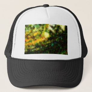 Green Abstract Painting Art Trucker Hat