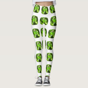 Green Abstract Pattern Leggings