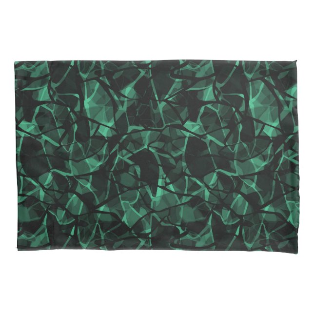green abstract pillowcase (Front)