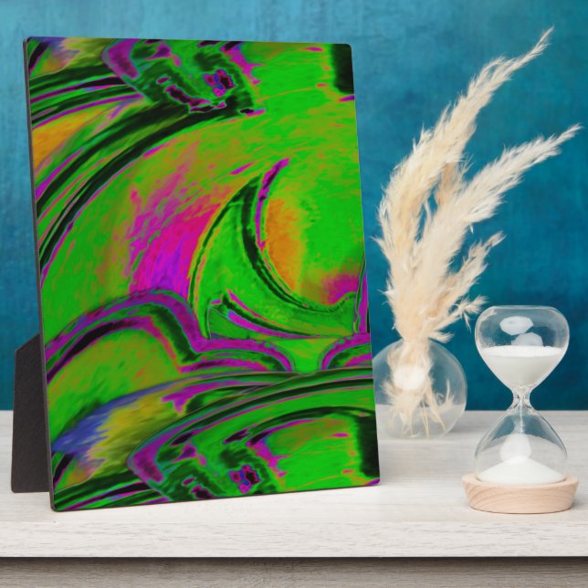 Green Abstract Plaque  (Side)