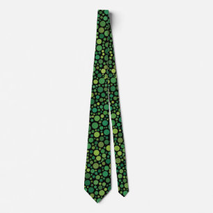 Green Abstract Polka Dot Tie