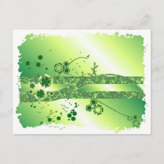 Green abstract postcard