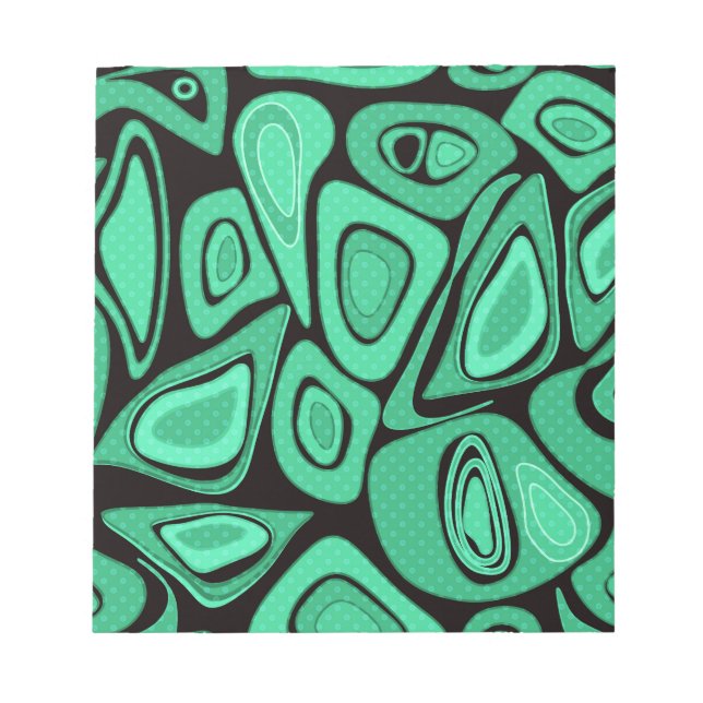 Green, abstract, retro notepad (Front)