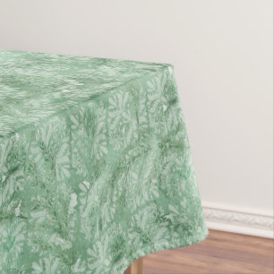 Green Abstract Squares Christmas Tablecloth