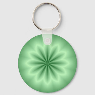 Green Abstract Star Key Ring