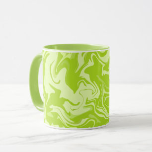 Green Abstract Swirls  Mug