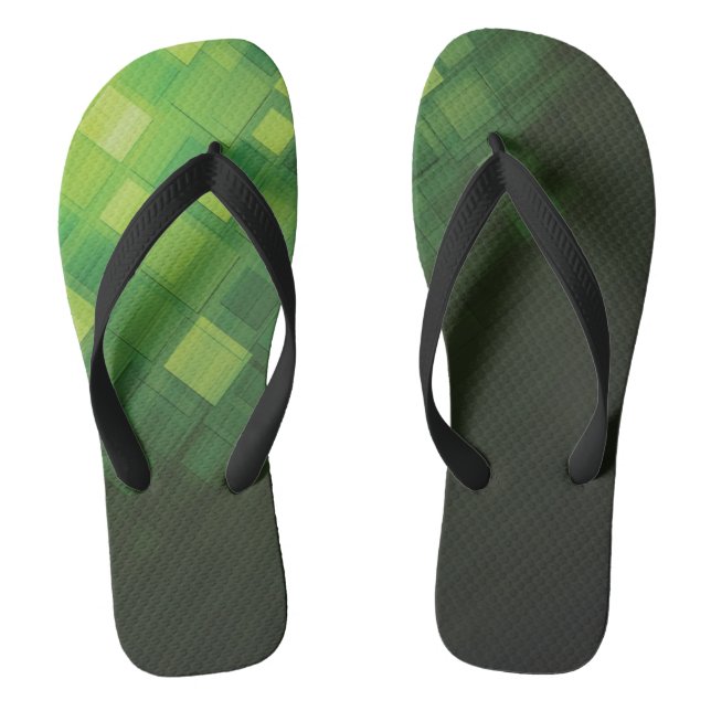Green abstract technology design thongs (Footbed)