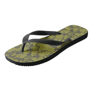 green abstract thongs