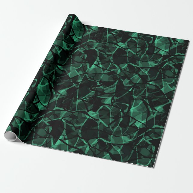 green abstract wrapping paper (Unrolled)