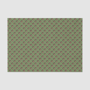Green Acorn Patterned Tissue Paper