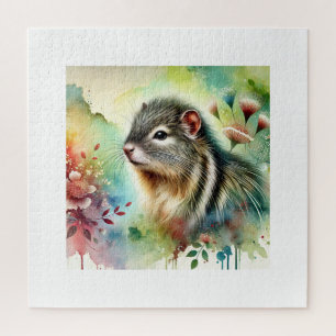 Green Acouchi in Light and Color 030924AREF132 - W Jigsaw Puzzle