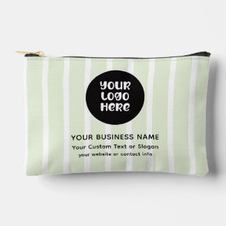 Green Add Your Business / Company Logo Accessory Pouch