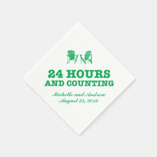 Green Adirondack Chairs 24 Hours and Counting Napkin