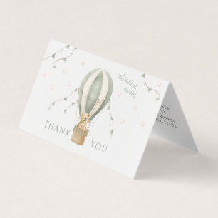 Green Adventure Baby Shower Foldable Thank You