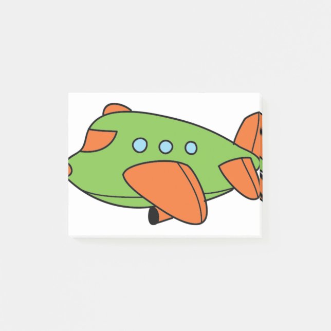 Green aeroplane post-it notes (Front)
