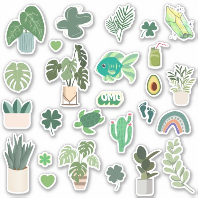 Green Aesthetic Pack Sticker (Front)