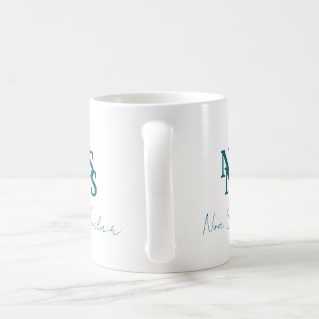 Green Aesthetic Your Name Coffee Mug (Handle)