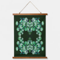 Green African Daisy Flowers Abstract