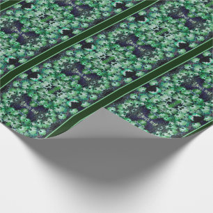 Green African Daisy Flowers Personalised  Wrapping Paper