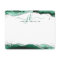 Green Agate Geode Script Monogram Silver Glitter